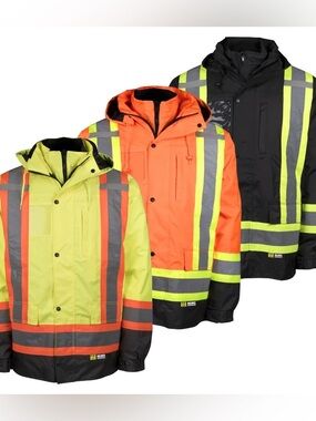 Holmes Workwear 7-in-1 High-visibility Jacket / All Seasons Workwear Coat